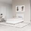 DHP Furniture Dakota Polsterbett Weiß Einzelbett