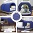 Alvantor Doppelbett, Polyester Fiberglas, Navy, Double 190x137x120cm