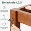 Zinus Leah Bett 180x200 cm - Höhe 35 cm mit Stauraum unter dem Bett - Bambus Plattform Bettgestell mit Kopfteil - Braun