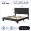 Allewie Upholstered Bettplattform, Metall, Holz, Polyester, Dunkelgrau, Full