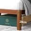 Zinus Leah Bett 180x200 cm - Höhe 35 cm mit Stauraum unter dem Bett - Bambus Plattform Bettgestell mit Kopfteil - Braun