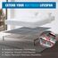 Premium 10 mm Bunkie-Bunkie-Brett, King-Size (198 x 203 cm), zum Patent angemeldet, flaches Bettbrett-Design, atmungsaktiv, geräuschminimierend, feuchtigkeitsbeständig,