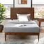 Zinus Deluxe Mid-Century Wood Platform Bed with Adjustable Height Headboard, no Box Spring Needed, Twin