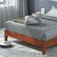 Zinus Wen 12 Inch Deluxe Wood Platform Bed/No Box Spring Needed/Wood Slat Support/Cherry Finish, King