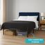 Naomi Home Idealbase Schwerlastbett, geräuschfrei, 35,6 cm, Queen/Schwarz