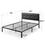 Zinus Cherie Faux Leather Classic Platform Bed Frame with Steel Support Slats, Full