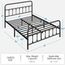 Yaheetech Klassisches Metall-Plattform-Bettgestell, Matratze, Fundament mit viktorianischem Stil, Eisenkunst-Kopfteil/Fußteil/Unterbett-Aufbewahrung/kein Boxspringbett erforderlich/Queen-Size-Größe,