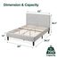 Zinus Shalini Upholstered Diamond Stitched Platform Bed/Mattress Foundation/Easy Assembly/Strong Wood Slat Support/Sage Grey, Queen