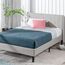 Zinus Shalini Upholstered Diamond Stitched Platform Bed/Mattress Foundation/Easy Assembly/Strong Wood Slat Support/Sage Grey, Queen