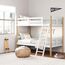STORKCRAFT Caribou Twin-Over-Twin Etagenbett (Weiß mit Natur) – Greenguard Gold Zertifiziert, verwandelt Sich in 2 einzelne Einzelbetten