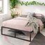 Zinus Caleb Bett - Bett mit Stauraum unter dem Bett - Metall-Plattformbettrahmen - Schwarz