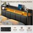 Rolanstar Queensize-Bettgestell mit Ladestation und LED-Lichtern, gepolstertes Kopfteil mit Ablageflächen, robuste Metalllatten, kein Boxspringbett erforderlich, geräuschlos