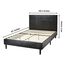 Amazon Basics Bettgestell aus Kunstleder, gepolstert, mit Holzlatten Full schwarz