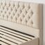 Zinus Misty Gepolstertes Plattformbettgestell, Matratzenfundament, Holzlattenstütze, kein Boxspringbett nötig, einfache Montage, Taupe, voll