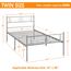 Yaheetech Doppelbettrahmen/Plattformbett aus Metall mit Kopfteil und Fußteil/kein Boxspringbett erforderlich/Einfache Montage Silber