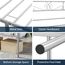Yaheetech Doppelbettrahmen/Plattformbett aus Metall mit Kopfteil und Fußteil/kein Boxspringbett erforderlich/Einfache Montage Silber