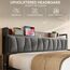 LIKIMIO King Size Bettgestell, Bettkopfteil mit Ladestation, solide und stabil, geräuschfrei, kein Boxspringbett erforderlich, einfache Montage