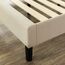 Zinus Misty Gepolstertes Plattformbettgestell, Matratzenfundament, Holzlattenstütze, kein Boxspringbett nötig, einfache Montage, Taupe, voll