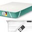 FAM'HOME Premium Matratzenschoner 140 x 190 cm mit hypoallergenem Soft Microfiber Bezug, atmungsaktive Matratzenauflage mit 4 elastischen Eckgurten, weißer hygienischer Matress Topper 140x190