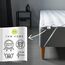 FAM Home Matratzenschoner 90 x 200 cm Waschbarer - Made IN Green Zertifizierte Gesteppte Matratzenauflage - Weißer Hygienischer Matratzenbezug - Bezug aus Weich Hypoallergenen Mikrofasern