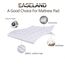 EASELAND Matratzenauflage für Doppelbett, XL, gesteppt, extra lang, Baumwolle, 20,3–53,3 cm Tiefe Matratzenauflage (99 x 203,3 cm, Weiß)