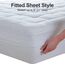 EASELAND Matratzenauflage für Doppelbett, XL, gesteppt, extra lang, Baumwolle, 20,3–53,3 cm Tiefe Matratzenauflage (99 x 203,3 cm, Weiß)