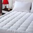 EASELAND Matratzenauflage für Doppelbett, XL, gesteppt, extra lang, Baumwolle, 20,3–53,3 cm Tiefe Matratzenauflage (99 x 203,3 cm, Weiß)