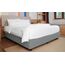 Boxspring-Bezug, King-Size-Größe, Jersey-Strick und dehnbar, 4 Seiten, Bettrock für Hotel und Zuhause, King-Size-Bett, Hellgrau