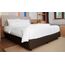 Alyvia Spring Boxspring-Abdeckung, elastischer Stoff, dehnbarer Rundumbezug für alle Vier Seiten, Bettrock für Hotel und Zuhause, Queen/California-Queen, Braun