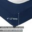 Alyvia Spring Boxspring-Abdeckung, Jersey-Strick dehnbarer Rundumbezug für alle vier Seiten, Bettrock für Hotel und Zuhause, Doppelbett/Doppelbett XL, Marineblau