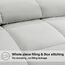 EASELAND All Season Oversize King Size Soft Quilted Down Alternative Comforter Reversible Duvet Insert with Corner Tabs,Winter Summer Warm Fluffy,Hellgrau, 248,9 x 294,6 cm