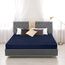 Utopia Bedding Gesteppter Matratzenschoner, atmungsaktive Matratzenauflage, tiefer Matratzenbezug (Marineblau, Kingsize-Bett: 198 x 203 + 40 cm, 1 Stück)