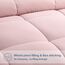 EASELAND Übergroße Queen-Size-Daunenalternative Steppdecke – gesteppte Bettdecke für alle Jahreszeiten, weich, leicht, mit Ecklaschen, warme Sommer-Bettwäsche, Rosa, 248 x 248 cm