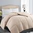 EASELAND Ganzjahres-King Size Weiche, gesteppt Daunen-Alternative Bettdecke mit Wendemöglichkeit und Ecktabs, Winter- und Sommerwarm, flauschig, Beige, 229 cm x 259 cm