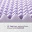Best Price Mattress Matratzenauflage aus Memory-Schaum in Eierkiste, 3,8 cm, mit beruhigendem Lavendel-Aufguss, CertiPUR-US-zertifiziert, Schlafsaal-Essentials, voll
