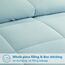EASELAND Ganzjahres-Twin Size Weiche, gesteppt Daunen-Alternative Bettdecke mit Wendemöglichkeit und Ecktabs, Winter- und Sommerwarm, flauschig, Aqua, 163 cm x 224 cm