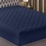 Utopia Bedding Gesteppter Matratzenschoner, atmungsaktive Matratzenauflage, tiefer Matratzenbezug (Marineblau, Kingsize-Bett: 198 x 203 + 40 cm, 1 Stück)