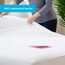 Linenspa Matratzenschoner aus Baumwollfrottee, wasserdicht, für Doppelbett, Weiß