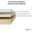 Amazon Basics Matratze aus Memory-Schaum, weiches Bett, Plüschgefühl, CertiPUR-US-zertifiziert, atmungsaktiv, einfach aufzustellen 25 cm (10 Zoll) King weiß