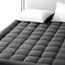 EASELAND Matratzenauflage für King-Size-Bett, gesteppt, Spannbettbezug, Baumwolle, Oberteil 20,3–53,3 cm Tiefe Tasche (190 x 203 cm, Dunkelgrau)
