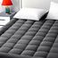 EASELAND Matratzenauflage für King-Size-Bett, gesteppt, Spannbettbezug, Baumwolle, Oberteil 20,3–53,3 cm Tiefe Tasche (190 x 203 cm, Dunkelgrau)