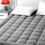 EASELAND Matratzenauflage für King-Size-Betten, gesteppt, Matratzenschoner, 20,3–53,3 cm tiefe Tasche, kühlende Matratzenauflage (208 x 203 cm, Hellgrau)