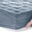 EASELAND Queen Size Matratzenauflage Topper Matratzenbezug Gesteppt tailliert Matratzenschutz 20,3-53 cm Tiefe Tasche Kühlender Matratzenaufleger (152 x 213 cm, Dusty Blau)