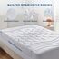 bedsure gesteppt Hypoallergen antibakteriell atmungsaktiv angesammelt Ultra weicher Microplüsch Matratze Pad – 10 Jahre Garantie Vinyl gratis, Mikrofaser, White#1, Volle Größe