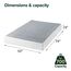 ZINUS 22,9 cm Vollmetall Smart Boxspring mit Schnellaufbau, Matratzenfundament, starker Metallrahmen, einfache Montage