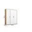 Rauch Möbel Voyager, Kleiderschrank für Schlafzimmer, Kinderzimmer, Babyzimmer, Jugendzimmer, Flur, 3-türig, mit Zubehör Basic, Farbe Weiß/Eiche Artisan, Breite 140cm