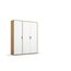 Rauch Möbel Voyager, Kleiderschrank für Schlafzimmer, Kinderzimmer, Babyzimmer, Jugendzimmer, Flur, 3-türig, mit Zubehör Basic, Farbe Weiß/Eiche Artisan, Breite 140cm