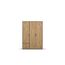 Rauch Möbel Voyager, Kleiderschrank für Schlafzimmer, Kinderzimmer, Babyzimmer, Flur, 3-türig, 2 Schubladen, mit Zubehör Basic, Farbe Eiche Artisan, Holz/Grau metallic, Schwarz, Breite 140cm