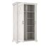 FORTE KASHMIR Schrank 120 130, Kleiderschrank Schlafzimmerschrank Landhausstil Drehtürenschrank 2-türig Einlegeböden und Kleiderstange, Holzdekor: Pinie Weiß, 123 cm breit x 210 cm hoch x 66 cm tief