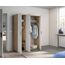 Rauch Möbel Voyager, Kleiderschrank für Schlafzimmer, Kinderzimmer, Babyzimmer, Jugendzimmer, Flur, 3-türig, mit Zubehör Basic, Farbe Weiß/Eiche Artisan, Breite 140cm